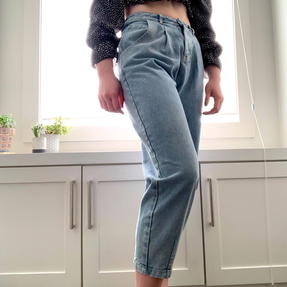 light wash paper moon blue jeans